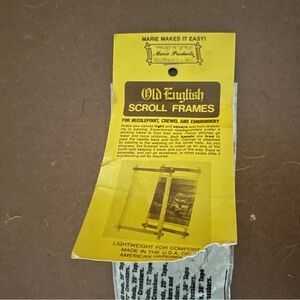 New Old English 20” Scroll Frames Hardwood Marie Products Needlework Embroidery